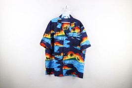 Vtg 90s Streetwear Mens XL Sunset Beach Hawaii Collared Camp Button Shirt USA - $49.45