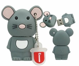 2.0 16gb 32gb 64gb Gray Rat Mouse Rodent Animal USB Flash Thumb Drive US Shipper - £10.95 GBP+