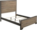 Benjara Zoa Platform California King Size Bed with 4 Slats, Rustic Brown... - $437.99