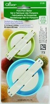 New Clover Large Pom-Pom Maker Set of 2 Sizes 2-1/2&quot; and 3-3/8&quot; Item #3126 - $15.00