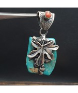 Incroyable pépite naturelle de turquoise de l&#39;Arizona, pendentif en ARGE... - $113.93