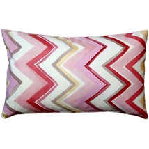 Pacifico Stripes Pink Throw Pillow 12X20, Complete with Pillow Insert - £33.64 GBP