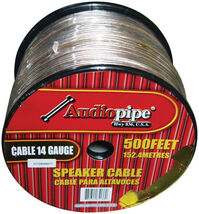 Audiopipe Speaker Wire 14-Gauge 500 Foot Spool - Clear Insulation - $143.64