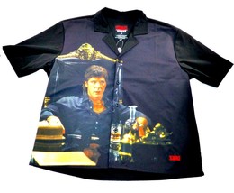 Scarface Reason Men Shirt LRG Black All Over Print Retro Movie Short Sle... - $23.75