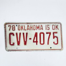 1978 United States Oklahoma Oklahoma Is OK Passenger License Plate CVV-4075 - £14.51 GBP