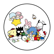 30 Hello Kitty and Friends Stickers, 1.5&quot;, Round, Stamps, Labels, Sanrio... - £6.25 GBP