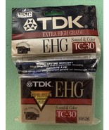 TDK E-HG Extra High Grade TC-30 Blank Camcorder Cassette Tape - $17.57 CAD