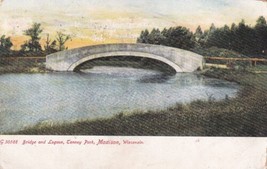 Madison Wisconsin WI Bridge and Lagoon Tenney Park 1907 UDB Postcard C11 - £2.38 GBP