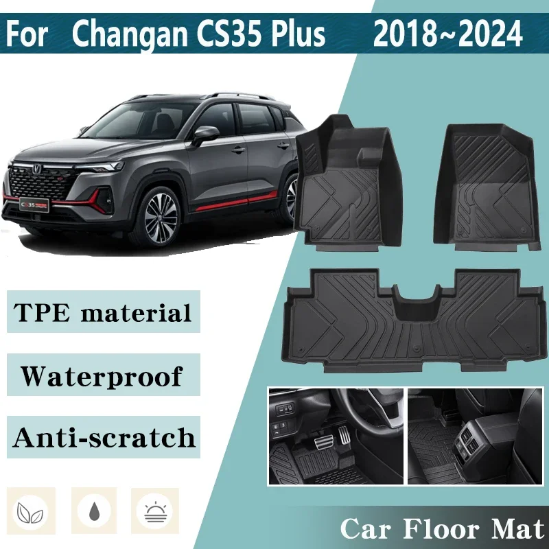 LHD Car Floor Mat for Changan CS35 Plus 2023 Accessories 2018~2024 2022 Auto - £175.52 GBP