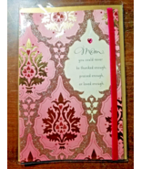 MOTHER&#39;S DAY For MOTHER-In-LAW MIL Greeting Card Hallmark Lace pink Family - £3.09 GBP