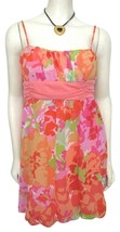 NWT BCX  Pink Orange Floral Dress Juniors 9 Chiffon Sundress $59 Women B... - $17.77