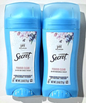 2 Pack Secret Ph Balanced Powder Clean 24hr Invisible Solid Antiperspirant... - £20.53 GBP