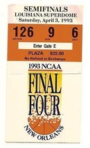 1993 Ncaa Final Four Semi Finals Ticket Stub Unc Michigan Fab 5 Kansas Kentucky - $329.54