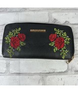 Rampage Black With Embroidered Red Roses Wallet New Without Tags No Wris... - €13,43 EUR