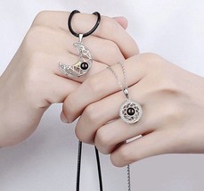 Magnetic Couples Pendant - Sun And Moon Matching Necklaces - £12.69 GBP
