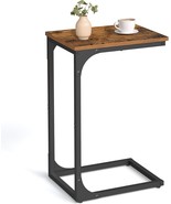 Rustic Brown And Black Vasagle C-Shaped End Table, Compact Side, And Bed... - €35,05 EUR