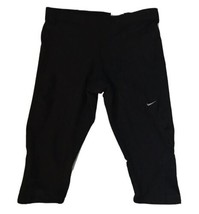 NIKE Womens Leggings Black FIT DRY Active Crop Capri Pants Size M (8-10) - £7.59 GBP