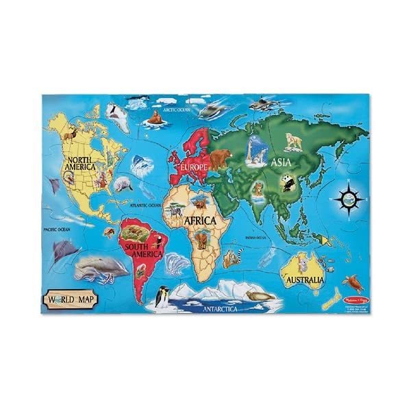 Melissa &amp; Doug 10446 World Map Floor Puzzle  - £33.09 GBP