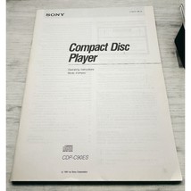 Sony Compact Disc Player Manual Operating Instructions CDP-C90ES User Guide - $13.89