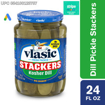 Vlasic Pickles - Kosher Dill Sandwich Pickles 24 ounces, 3 glass jars included - $45.00