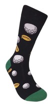 Golf FORE FineFit Mens Fun Novelty Socks Dress SOX Size 10-13 Casual Black - £9.75 GBP