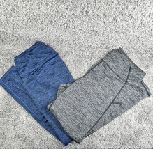 Lot of 2 Cuddl Duds Climate Right Womens Leggings Pants Gray Blue Large Pull On - £18.50 GBP
