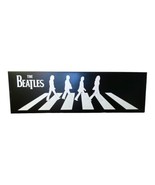 The Beatles Black &amp; White Silhouette Abbey Road Canvas Art Framed 9x30 - £31.13 GBP