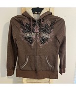 ✨Vintage y2k Harley Davidson womens zip Sz S hoodie sweatshirt Cross Rhi... - €68,78 EUR