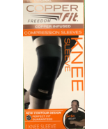 Copper Fit Freedom Copper Infused Compression Knee Sleeve - Size XL - Black - $242.33 MXN