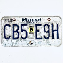 2019 United States Missouri Bluebird Passenger License Plate CB5 E9H - £14.74 GBP