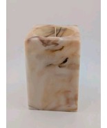 Vintage Dixie Cup Dispenser Plastic Marble Look Beige 4.5x3&quot; Square (35) - $12.59