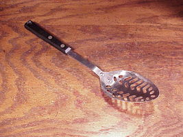 Vintage EKCO Forge Large Slotted Spoon, Stainless Steel, made in the USA - £11.75 GBP