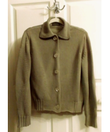 FRANCO ZICHE Cardigan Sweater-Womens L-Mossy Pea Green-Made in Italy-FLA... - $43.90 CAD