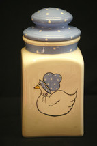 Vintage Style Ceramic Duck Goose Cookie Biscuit Jar Country Farm Kitchen... - $24.74