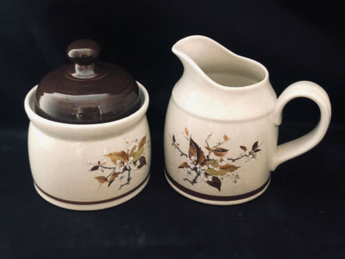 Primary image for Royal Doulton Covered Sugar Creamer Set Wild Cherry Made in England