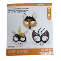 Creatology Color In Paper Mask Kit Halloween 6 Piece Set Ages 6+ - £11.85 GBP