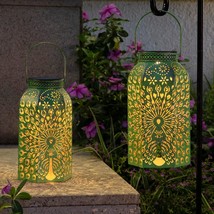 Outdoor Solar Lanterns Waterproof Peacock Big Solar Hanging Lights for Gardening - $97.36