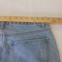 Sadie & Sage Women's Blue Button Fly Denim Frayed Mini Skirt Pockets Waist 32" image 5