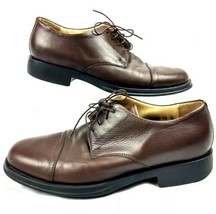 Joseph &amp; Feiss Dress Shoes Mens 12 Oxford Red Brown Italian Leather Cap Toe - £19.04 GBP