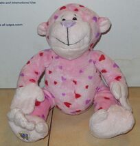 Ganz Webkinz Love Monkey 9" plush Stuffed Animal toy Valentines Day Pink... - $14.80