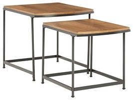 Drezmoore - Light Brown / Black - Nesting End Tables (Set of 2) - $147.00