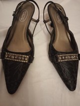 Talbot&#39;s Women&#39;s Size 8B Brazilian Leather Slingback Kitten Heels - £13.45 GBP