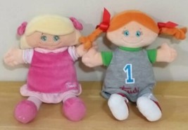 Trudi Pair of Rag Doll Girl Plush Stuffed Toy Dolls Pigtails - £23.29 GBP