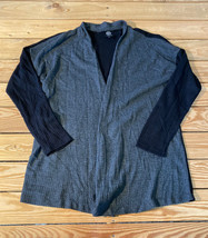 bobeau NWOT Women’s waffle knit open front cardigan size S black Grey R6 - £9.28 GBP