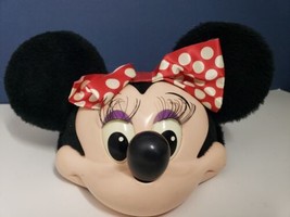 Vintage 90’s Disney Minnie Mouse 3D Face Ears Mesh Snapback Hat Cap USA Made - £19.56 GBP
