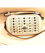 Coach Cross Body/Shoulder Bag/Wallet White Leather Studded Accent - £39.90 GBP