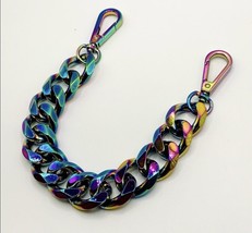Rainbow metal chunky chain link bag strap, length 30cm - $32.52