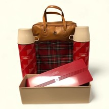 Vintage 60’s PLAID THERMOS PICNIC SET Of 2 W/Aladdin Sandwich Box Carry Bag - £44.38 GBP