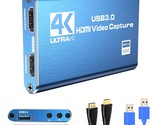 4K Audio Video Capture Card,Usb 3.0 Hdmi Video Capture Device,Video Capt... - £45.55 GBP