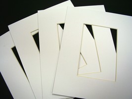 Picture Frame Mat 4x6 with custom 2x3 opening white, SET OF 12 - £9.59 GBP